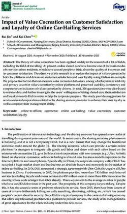 Impact of Value Cocreation on Customer Satisfaction and Loyalty of Online Car-Hailing Services - MDPI