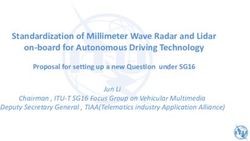 Standardization of Millimeter Wave Radar and Lidar on-board for Autonomous Driving Technology - ITU