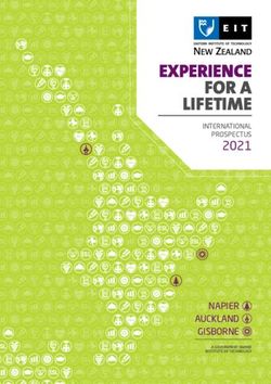 EXPERIENCE FOR A LIFETIME - 2021 INTERNATIONAL PROSPECTUS - Eastern Institute of Technology