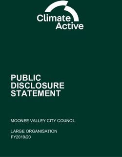 PUBLIC DISCLOSURE STATEMENT - MOONEE VALLEY CITY COUNCIL LARGE ORGANISATION FY2019/20 - Climate Active