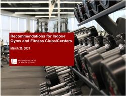Recommendations for Indoor Gyms and Fitness Clubs/Centers - March 25, 2021 - Arizona Department of ...