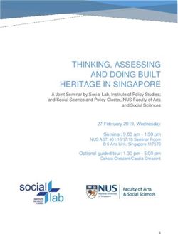 THINKING, ASSESSING AND DOING BUILT HERITAGE IN SINGAPORE