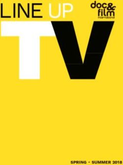 LINE UP - SPRING - SUMMER 2018 - Doc & Film International