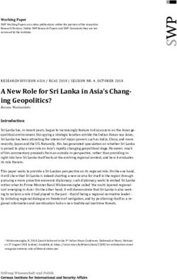 A New Role for Sri Lanka in Asia's Chang- ing Geopolitics?