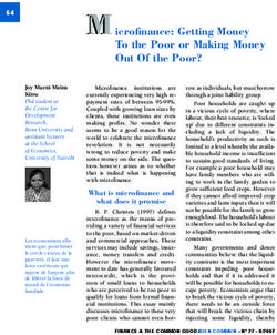 MM icrofinance: Getting Money