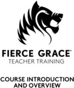 COURSE INTRODUCTION AND OVERVIEW - Fierce Grace