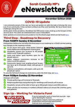 COVID-19 Update - Sarah Connolly MP