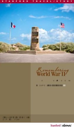 FROM ALDBOURNE TO ZELL AM SEE - September 8 to 23, 2019 a program of the stanford alumni association