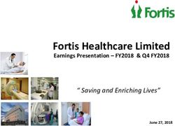 Fortis Healthcare Limited - Earnings Presentation - FY2018 & Q4 FY2018 " Saving and Enriching Lives"