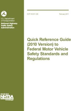 Quick Reference Guide (2010 Version) to Federal Motor Vehicle Safety Standards and Regulations - DOT HS 811 439 February 2011