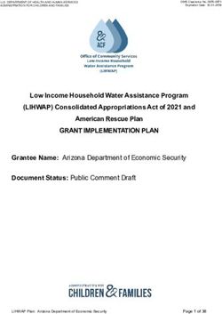 GRANT IMPLEMENTATION PLAN - Low Income Household Water Assistance Program (LIHWAP) Consolidated Appropriations Act of 2021 and American Rescue ...
