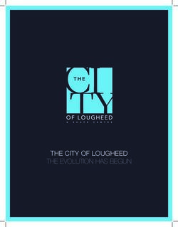 THE CITY OF LOUGHEED THE EVOLUTION HAS BEGUN - Shape Properties
