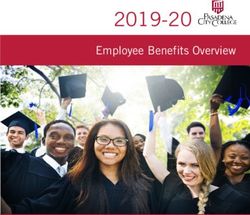 2019-20 Employee Benefits Overview - Pasadena City College