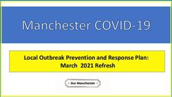 Local Outbreak Prevention and Response Plan: March 2021 Refresh
