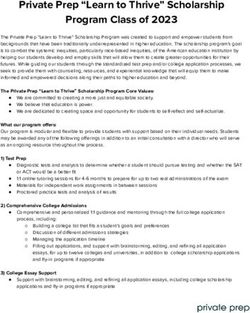 Private Prep "Learn to Thrive" Scholarship Program Class of 2023