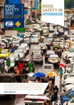 ROAD SAFETY IN MYANMAR - RECOMMENDATIONS OF AN EXPERT MISSION INVITED BY THE GOVERNMENT OF MYANMAR AND SUPPORTED BY THE SUU FOUNDATION - Road ...