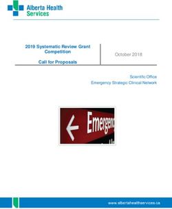 2019 Systematic Review Grant - Competition Call for Proposals October 2018 - Alberta Health Services