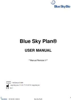 Blue Sky Plan USER MANUAL - **Manual Revision 9** - Blue Sky Bio