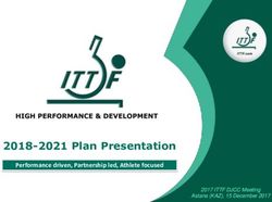 2018-2021 Plan Presentation - Performance driven, Partnership led, Athlete focused