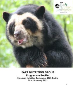 EAZA NUTRITION GROUP Programme Booklet - European Nutrition Conference 2021 Online