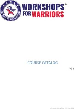 COURSE CATALOG V12 Effective January 1, 2021 December 2021 - Workshops For Warriors
