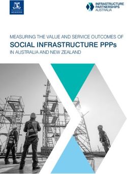 SOCIAL INFRASTRUCTURE PPPs - MEASURING THE VALUE AND SERVICE OUTCOMES OF - Infrastructure Commission