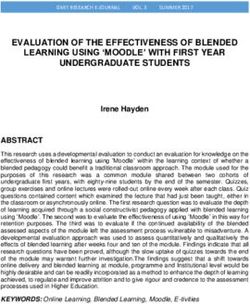 EVALUATION OF THE EFFECTIVENESS OF BLENDED LEARNING USING 'MOODLE' WITH FIRST YEAR UNDERGRADUATE STUDENTS - Research@THEA