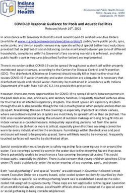 COVID-19 Response Guidance for Pools and Aquatic Facilities