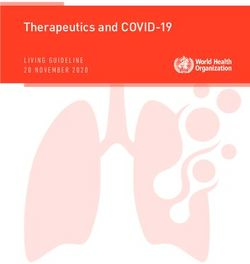 Therapeutics and COVID-19 - LIVING GUIDELINE 20 NOVEMBER 2020 - World Health Organization