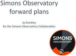 Simons Observatory forward plans - Jo Dunkley for the Simons Observatory Collabora;on - CMB-S4