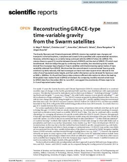 Reconstructing GRACE type time variable gravity from the Swarm satellites - Nature