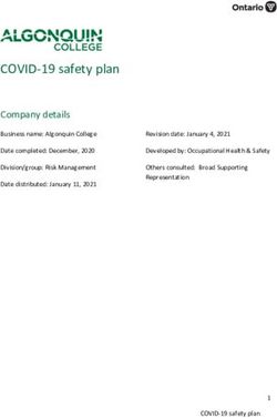 COVID-19 safety plan Company details - Algonquin College