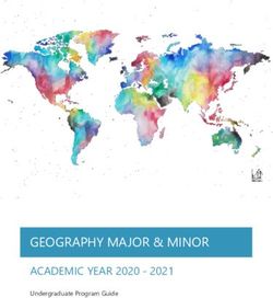 GEOGRAPHY MAJOR & MINOR - ACADEMIC YEAR 2020 - 2021 Undergraduate Program Guide - Clark ...