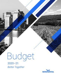 Budget Better Together - Government of Nova Scotia