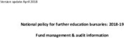National policy for further education bursaries: 2018-19 Fund management & audit information - Version update April 2018 - Fund ...