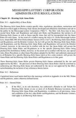 MISSISSIPPI LOTTERY CORPORATION ADMINISTRATIVE REGULATIONS