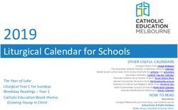 2019 Liturgical Calendar for Schools - Catholic Education Melbourne