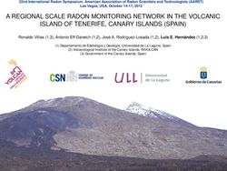 A REGIONAL SCALE RADON MONITORING NETWORK IN THE VOLCANIC ISLAND OF TENERIFE, CANARY ISLANDS (SPAIN)