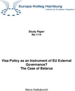 Visa Policy as an Instrument of EU External Governance? The Case of Belarus - Aliona Kadlubovich - Europa-Kolleg Hamburg