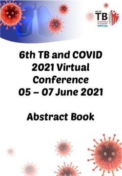 6th TB and COVID 2021 Virtual Conference 05 - 07 June 2021 Abstract Book - SA TB Conference