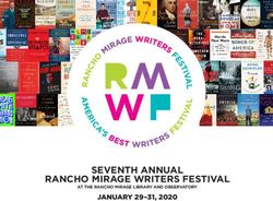 SEVENTH ANNUAL RANCHO MIRAGE WRITERS FESTIVAL - JANUARY 29-31, 2020 AT THE RANCHO MIRAGE LIBRARY AND OBSERVATORY