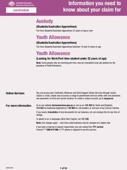 Information you need to know about your claim for