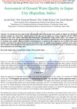 Assessment of Ground Water Quality in Jaipur City (Rajasthan, India)