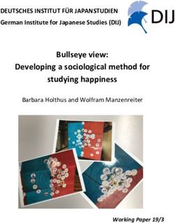Bullseye view: Developing a sociological method for studying happiness - DEUTSCHES INSTITUT FÜR JAPANSTUDIEN German Institute for Japanese Studies ...