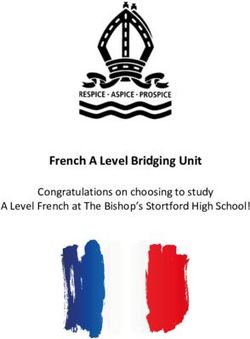 French A Level Bridging Unit - Congratulations on choosing to study A Level French at The Bishop's Stortford High School! - The Bishop's ...