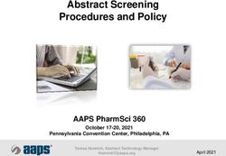Abstract Screening Procedures and Policy - AAPS PharmSci 360 October 17-20, 2021 Pennsylvania Convention Center, Philadelphia, PA