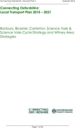 Connecting Oxfordshire: Local Transport Plan 2015 - 2031 Banbury, Bicester, Carterton, Science Vale & Science Vale Cycle Strategy and Witney Area ...
