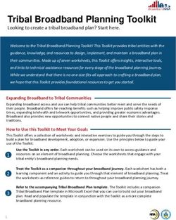 Tribal Broadband Planning Toolkit - Looking to create a tribal broadband plan? Start here - BroadbandUSA