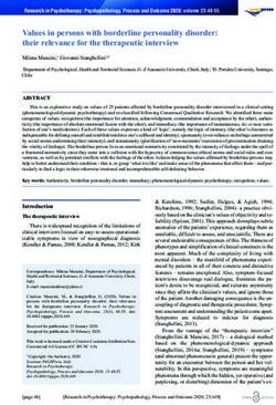 Values in persons with borderline personality disorder: their relevance for the therapeutic interview