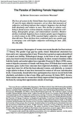 The Paradox of Declining Female Happiness - NBER